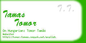 tamas tomor business card